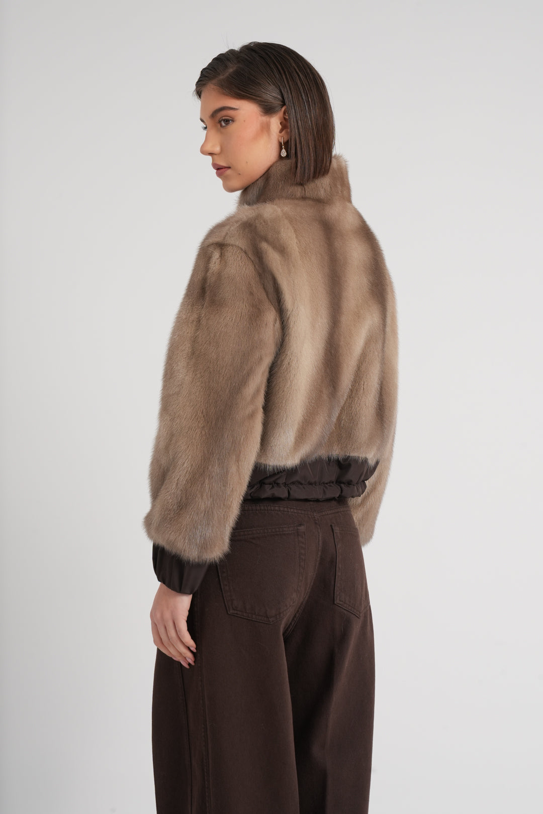 Giacca in visone reversibile