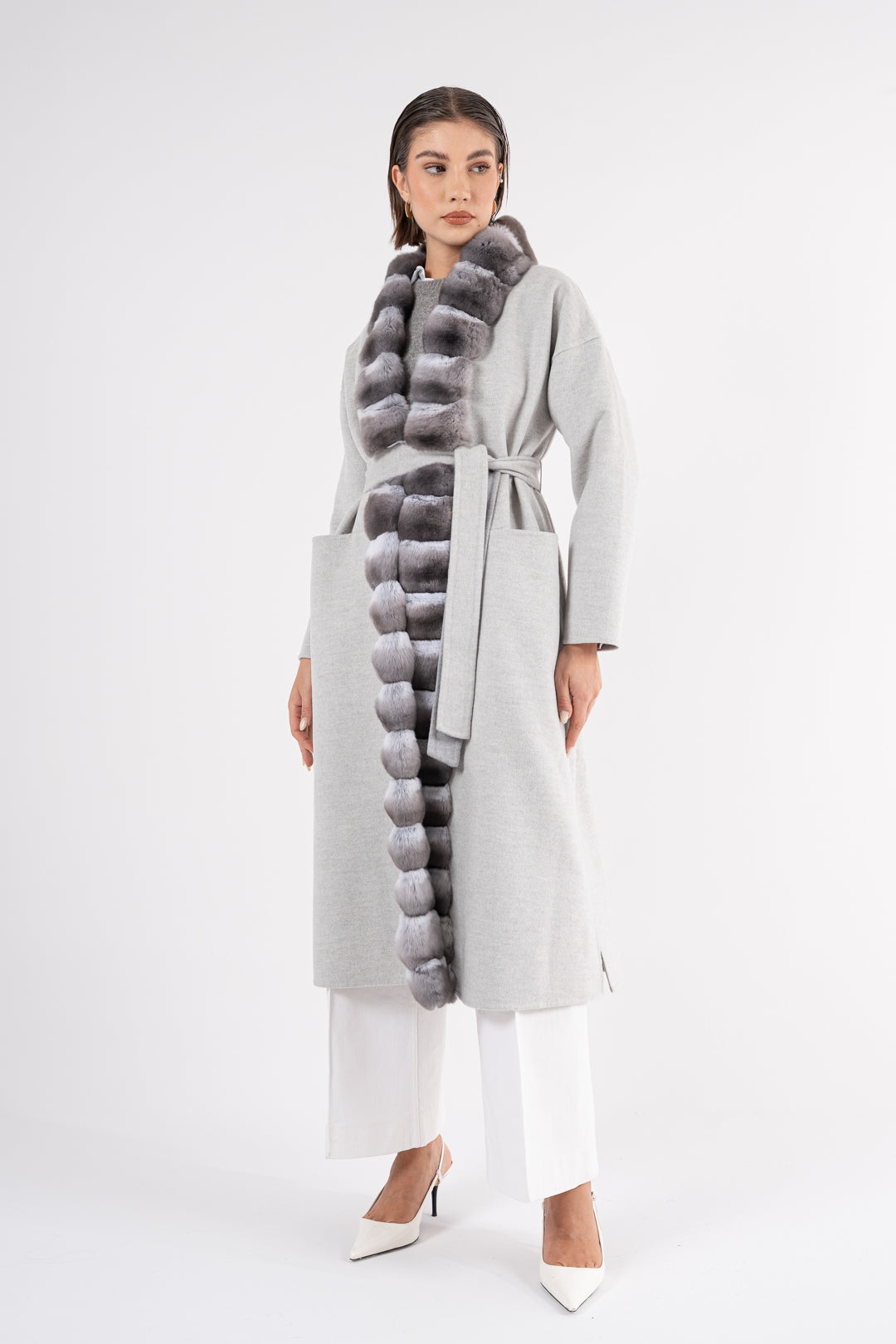 Cappotto con cincilla