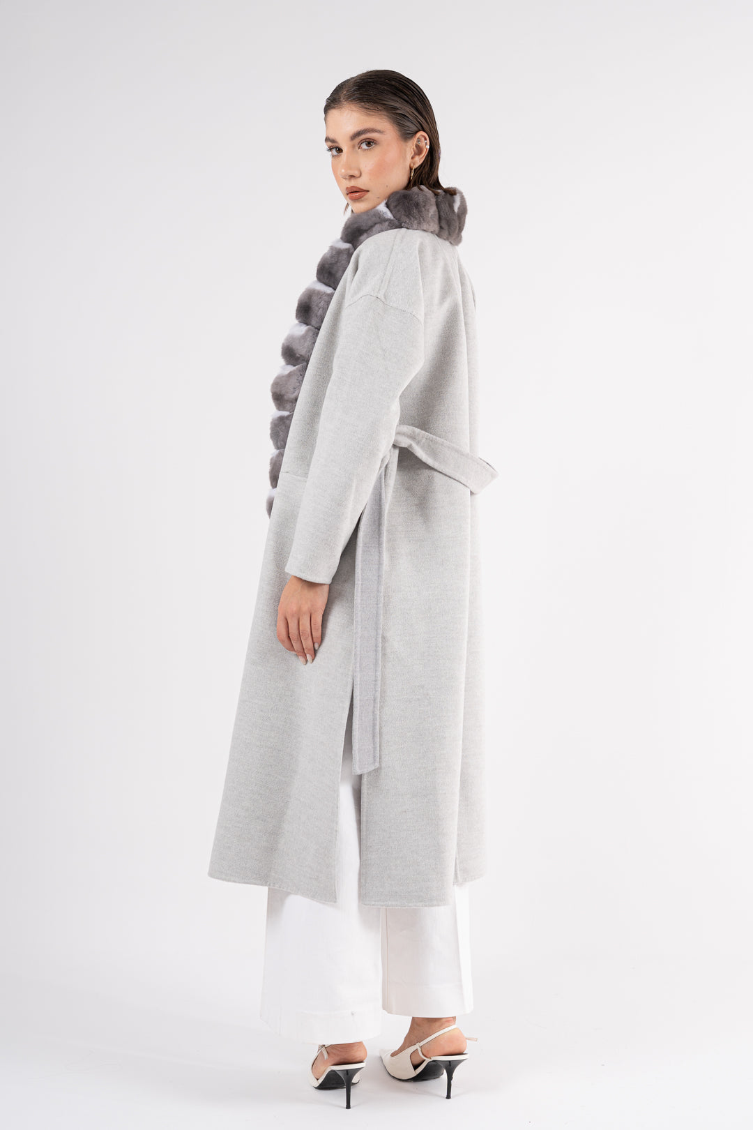 Coat with chinchilla